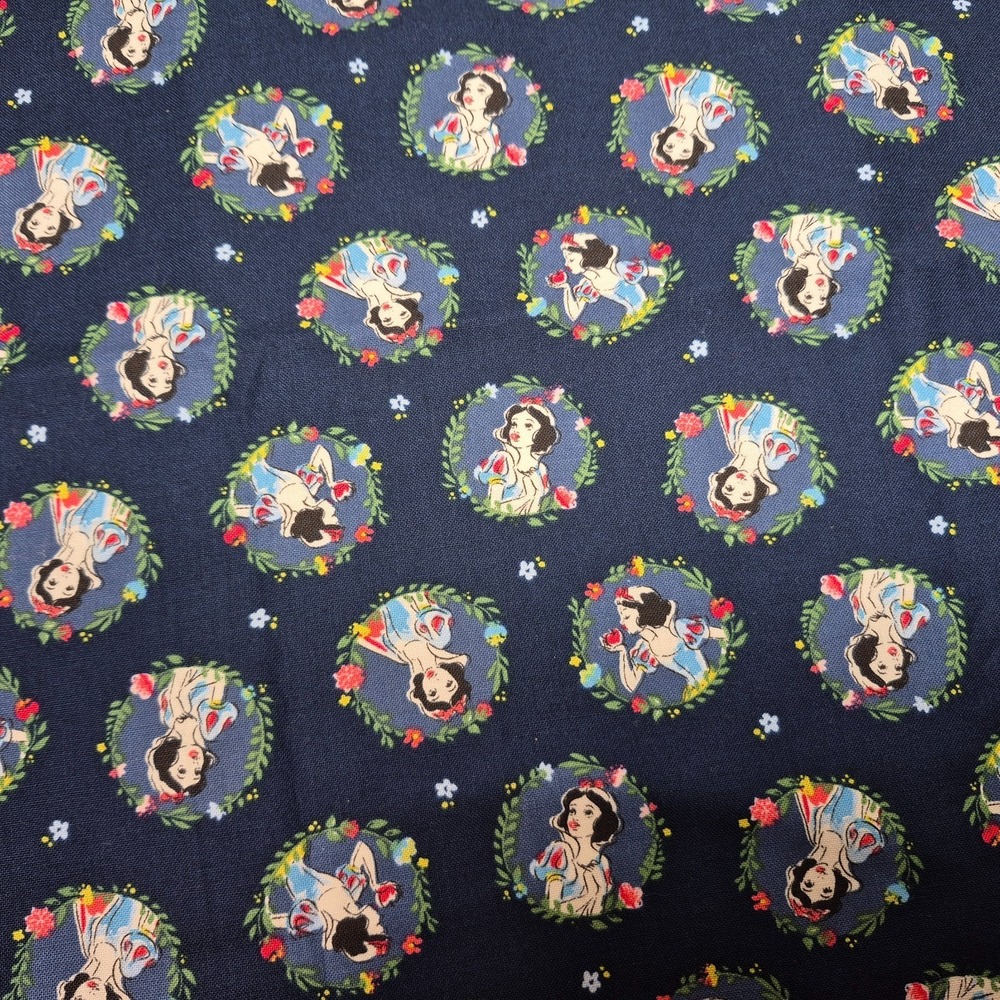 Camelot Fabrics Snow White Blue Cotton Fabric Blue White Floral 1 Yards